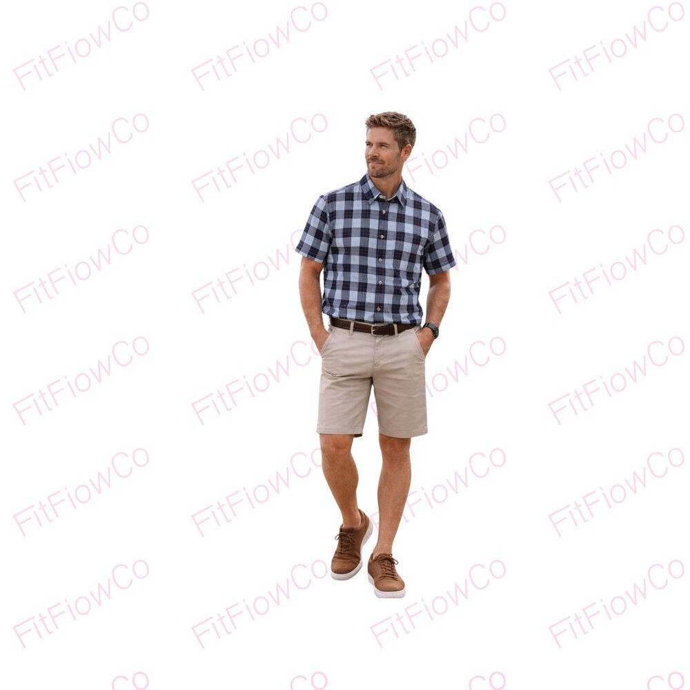 BETA Venturing Plaid Short Sleeve Button-Down Shirt Men’s S NWOT
